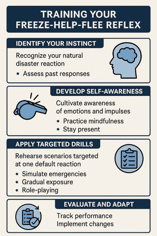 infographic showing how to identify and train your natural disaster reaction