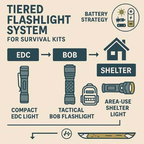survival flashlight kit system EDC BOB GHB