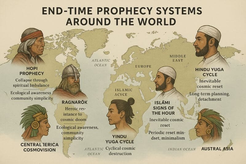 end-time prophecies cultures map comparing global eschatological visions