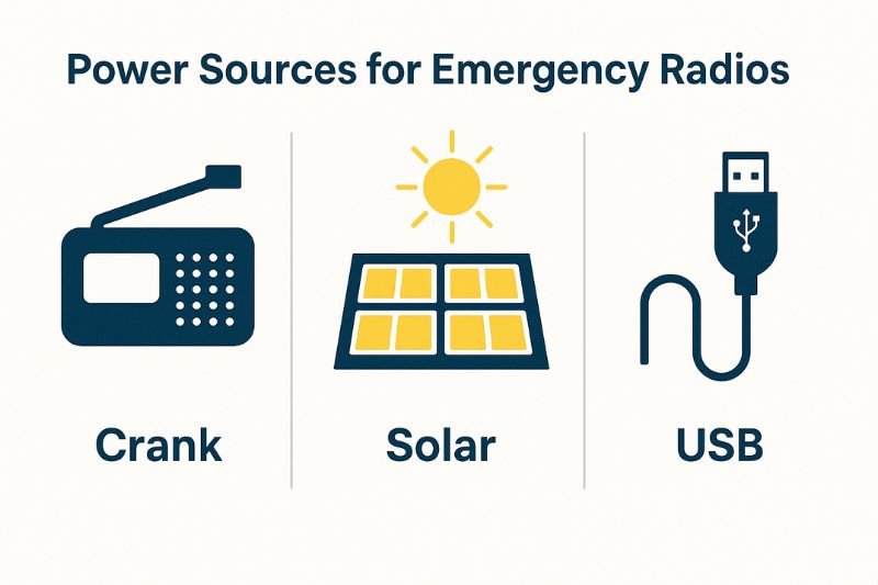 emergency radios guide power options crank solar battery