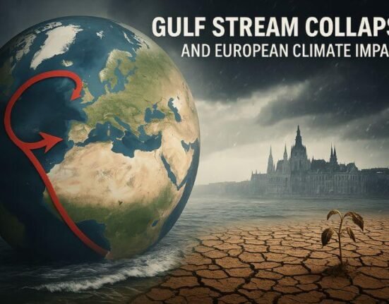 Gulf Stream collapse effects on Europe and climate survival preparation