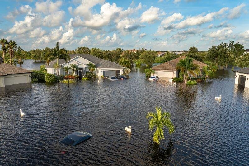 Flooding in Florida submerging homes, streets, and vehicles