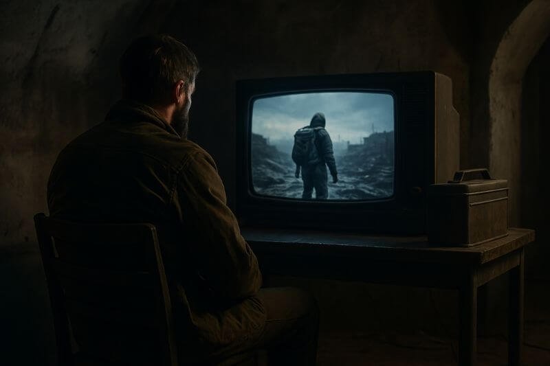 watching survival fiction films for prepping insight in a bunker environment