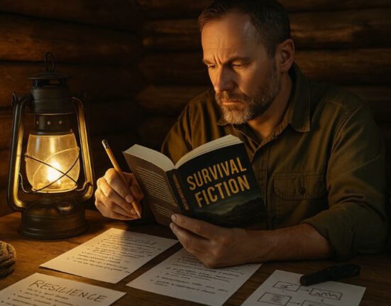 analyzing survival fiction for resilience lessons in prepper cabin environment