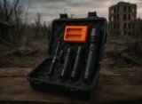 survival flashlight kit displayed in post-apocalyptic ruins